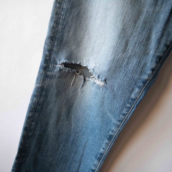 Ag Adriano Goldschmied Sexy Ex Boyfriend Slim Jeans Torn Knees - Picture 4 of 11